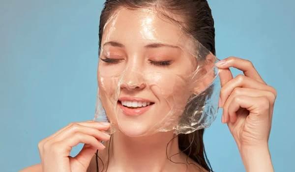 Gelatin mask for the face